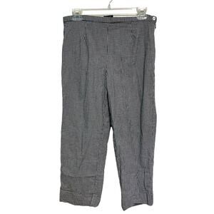 Territories Vintage Black and White Gingham Cotton Blend Slimming Pant Capris 10